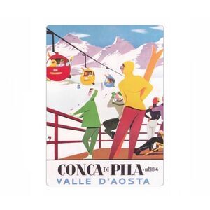Italian Vintage Italy Ski Print Magnet
